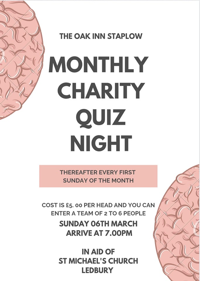 March Monthly Charity Quiz Yesterday