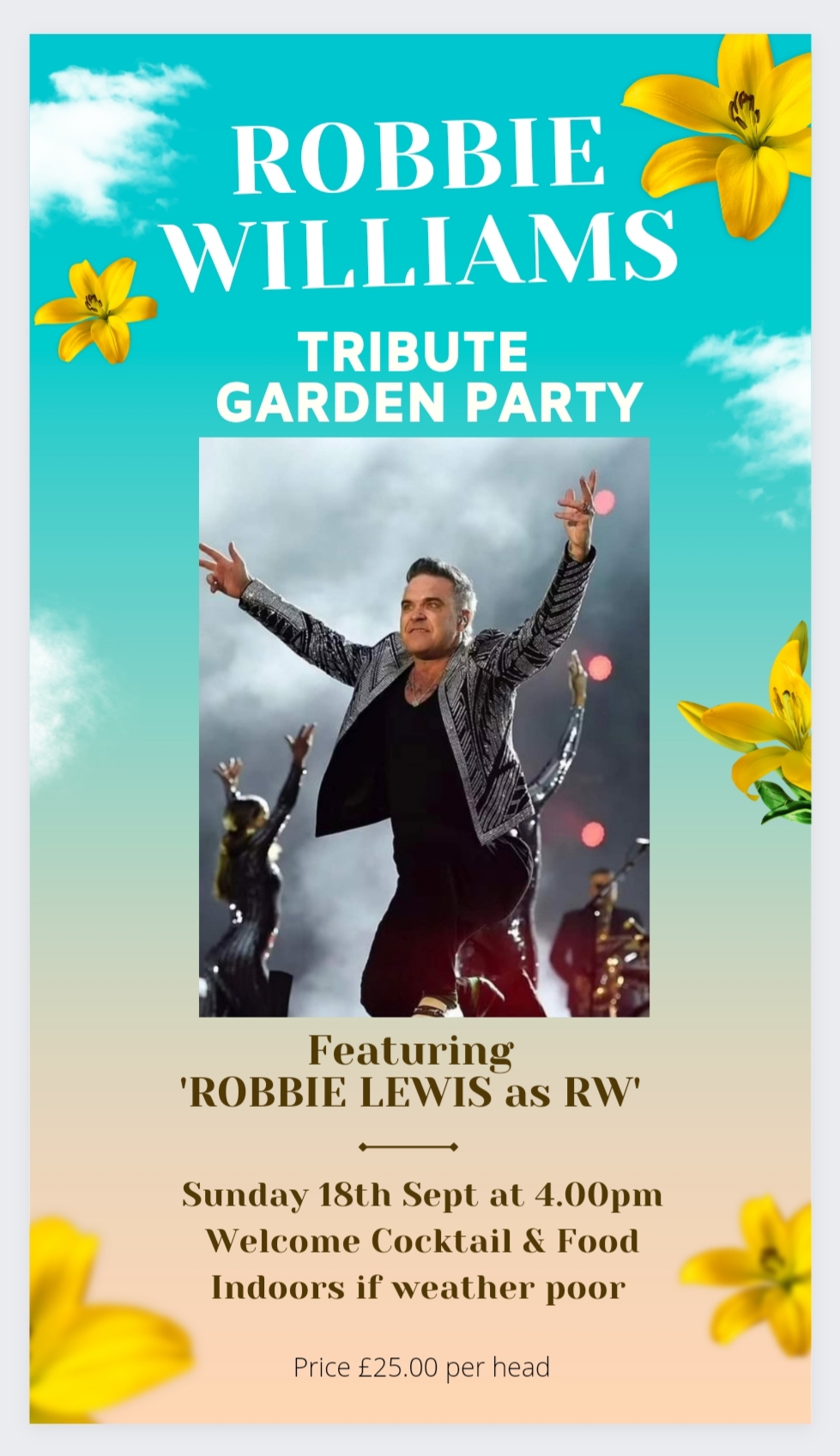Robbie Willams Live Music Event Ledbury Herefordshire