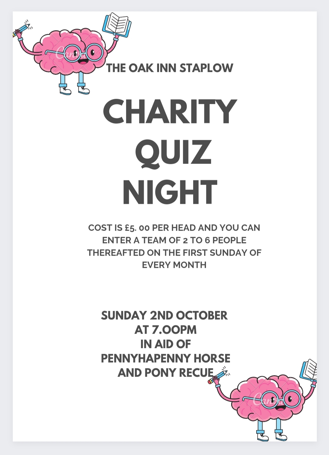 October 2022 quiz night at the oak inn staplow ledbury herefordshire