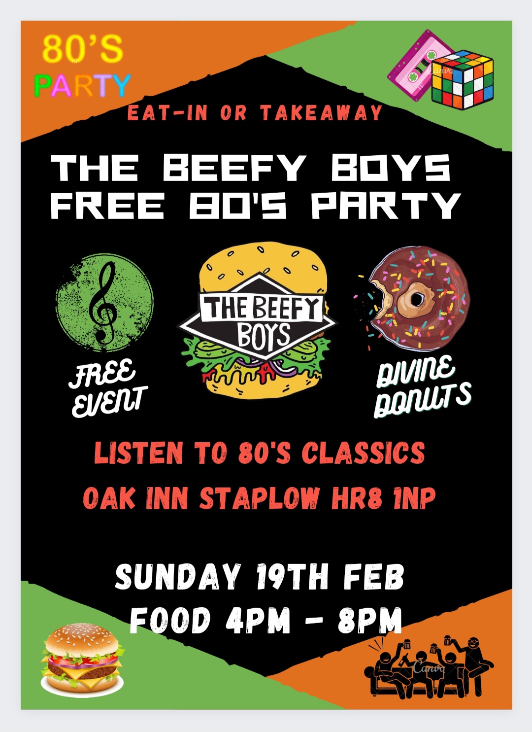 The Beefy Boys at The Oak Inn Staplow Ledbury Herefordshie February 2023