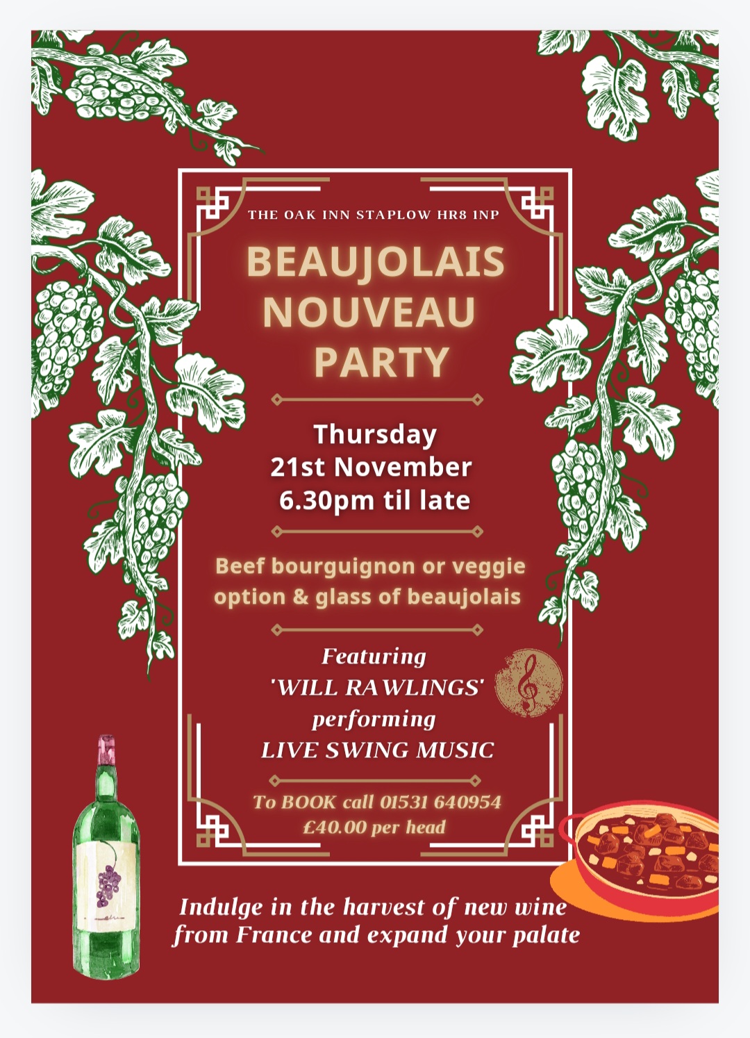 beaujolais party poster