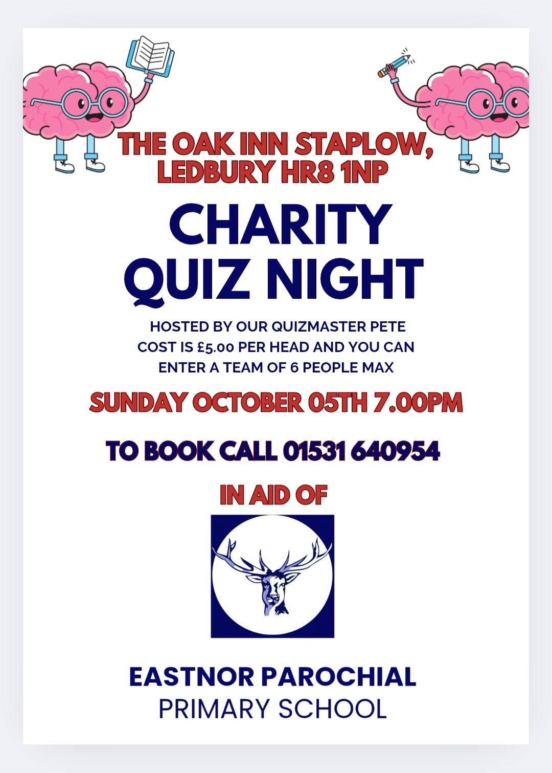 Quiz The Oak Inn Staplow Ledbury October 2025