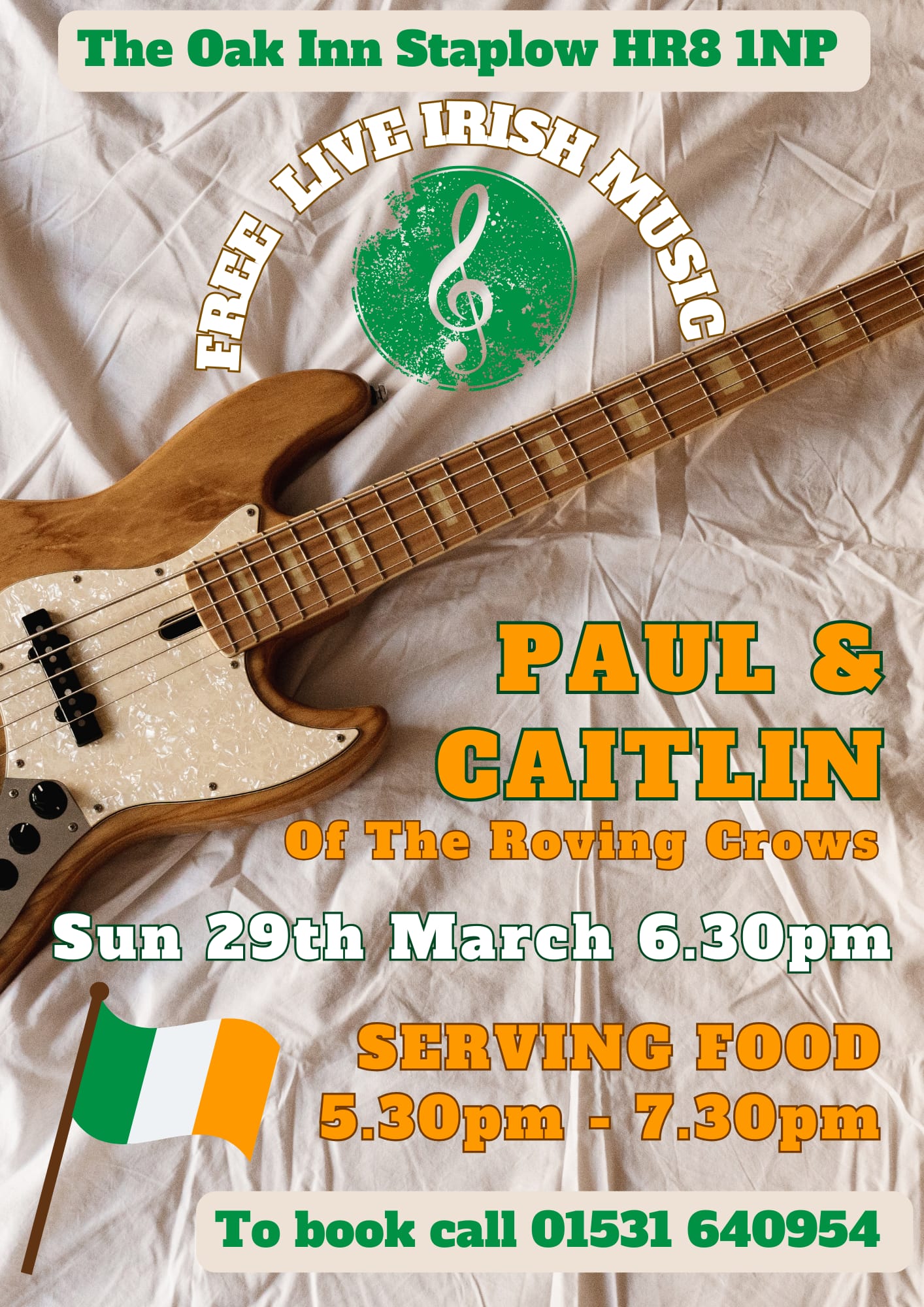 Live music event at The Oak Inn Staplow Ledbury