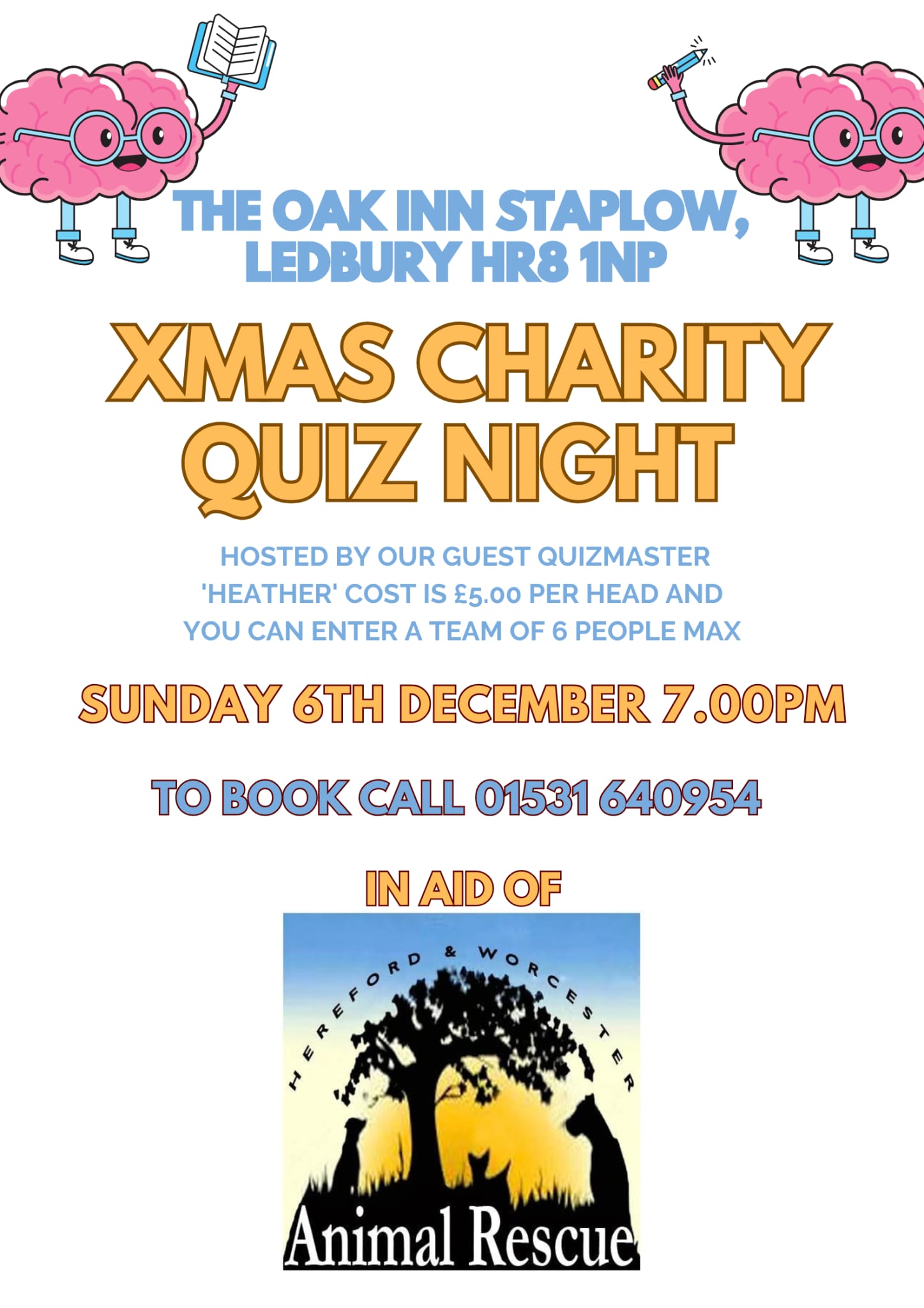Quiz December The Oak Inn Staplow